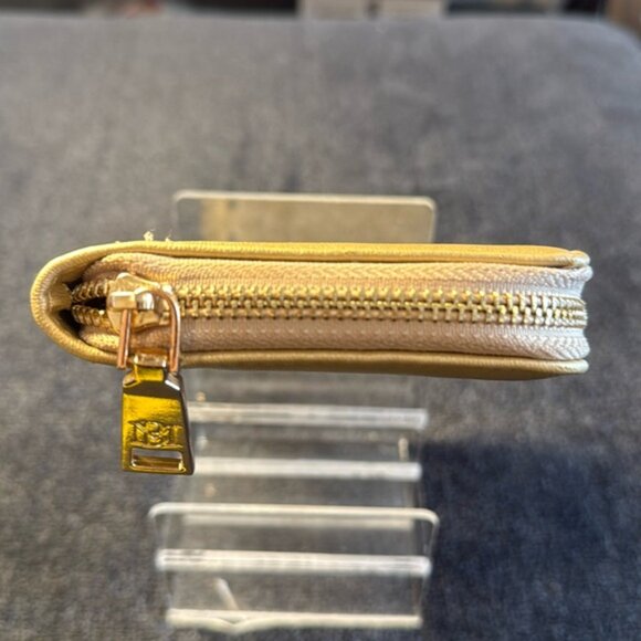 Badgley Mischka Vegan Leather Gold Studded Zippered Wallet (EUC) - Picture 8 of 17